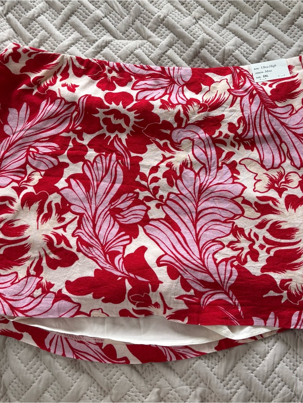 NWT Abercrombie & Fitch High-Rise Floral Mini Skort